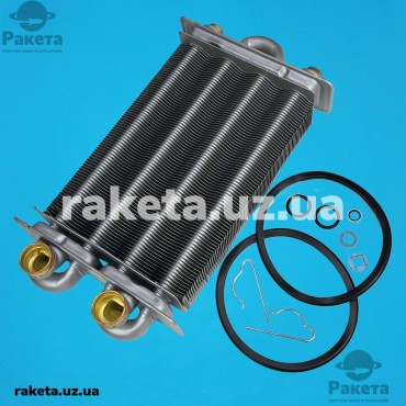 Бітермічний теплообмінник для газового котла Beretta Csao Ciao/Smart 24 CAI/CSI до 2009 року R2310, оригінал R10021419 Бітермічний теплообмінник для газового котла Beretta Csao Ciao/Smart 24 CAI/CSI до 2009 року R2310, оригінал R10021419