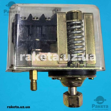 Автоматика компресора 380В 20A 1 вихід прозорий корпус, накидна гайка м3/8