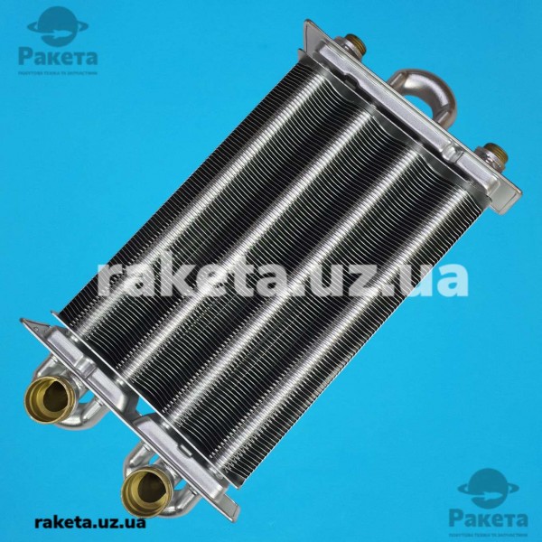 Бітермічний теплообмінник для газового котла Beretta Ciao/Smart 24 CAI/CSI до 2009 року R2310, аналог R10021419 Бітермічний теплообмінник для газового котла Beretta Ciao/Smart 24 CAI/CSI до 2009 року R2310, аналог R10021419