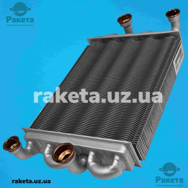 Теплообмінник бітермічний для газового котла Ferrolli DOMIProject C24D / F24 D (з 2010 р)/Domina N (з 2014 р)/Fereasy 24D 39837660 Теплообмінник бітермічний для газового котла Ferrolli DOMIProject C24D / F24 D (з 2010 р)/Domina N (з 2014 р)/Fereasy 24D 39837660