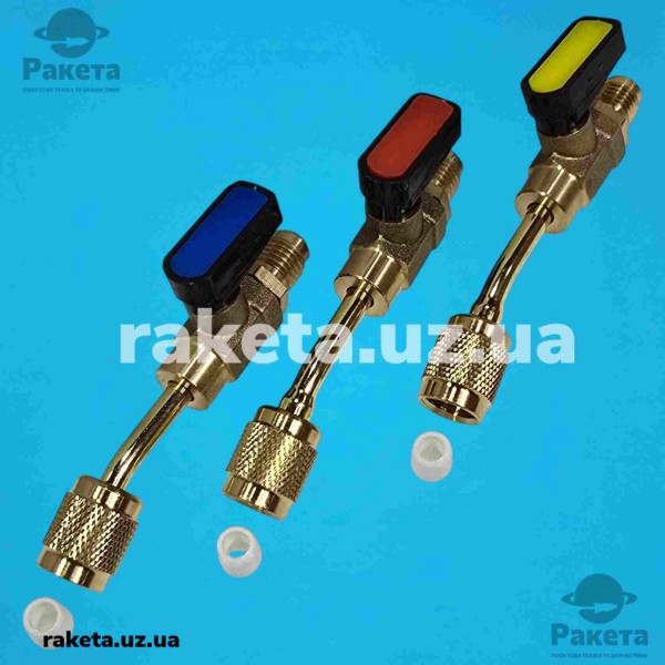 Кран-клапан для заправного шланга під фреон R-12, R-22, R-134a (1/4 Кран-клапан для заправного шланга під фреон R-12, R-22, R-134a (1/4