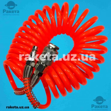 Шланг спіральний із швидкознімним з`єднанням 5 м Intertool