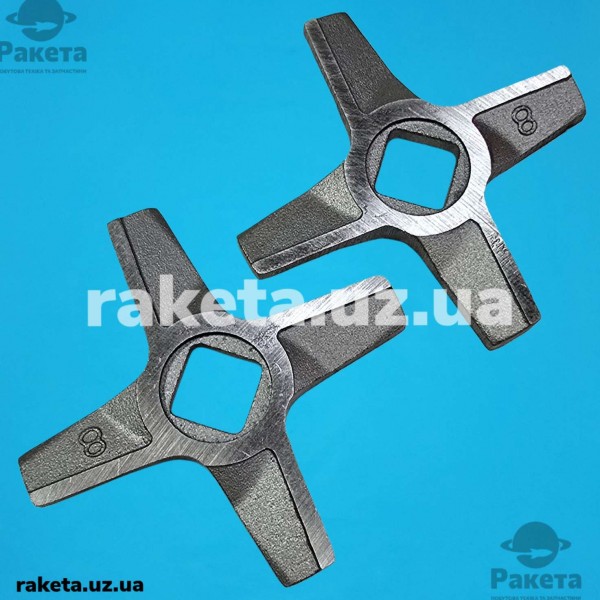 Ніж м`ясорубки Zelmer 8 10*10/55/h=9 2-х строронний оригінал 86.3109 Польща