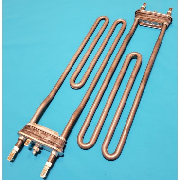 Тен для пральної машини L=295 мм Blomberg/Zanker 2800W борт без дірки підігнутий