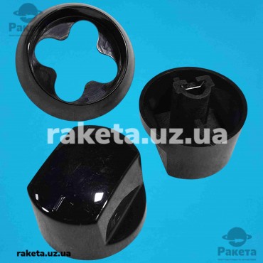 Ручка плити Ariston, Indesit C00111557, d=37/50 мм (чорна)