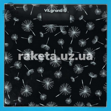 Ваги підлогові електронні Vilgrand VFS-1828TN dark blue, макс вага 180 кг, розмір 28х28см, термометр діапазоном 10-35°C, автовимкнення