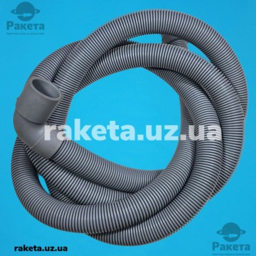 Шланг зливу води для пральної та посудомийної машини 90° L=2000 мм 19х22