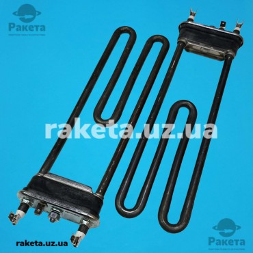 Тен для пральної машини L=235 мм Indesit 2000 Вт, без борта, отвір, підігнутий 033055 thermowatt Італія