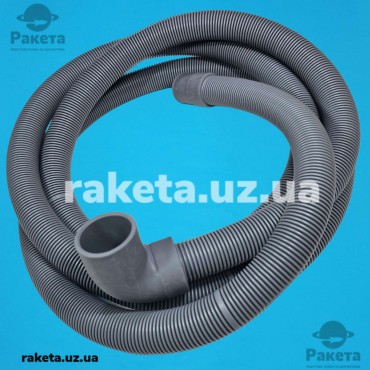 Шланг зливу води для пральної та посудомийної машини 90° L=2500 м 19х30, оригінал Vestel 42008945, 42074837