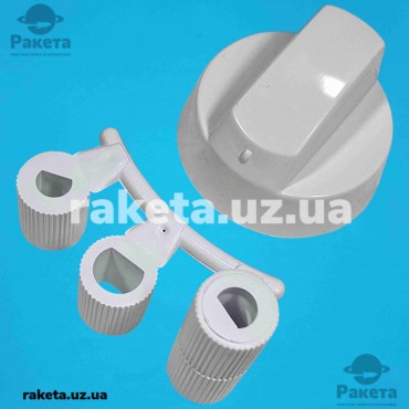 Ручка для плити універсальна + 5 перехідників біла