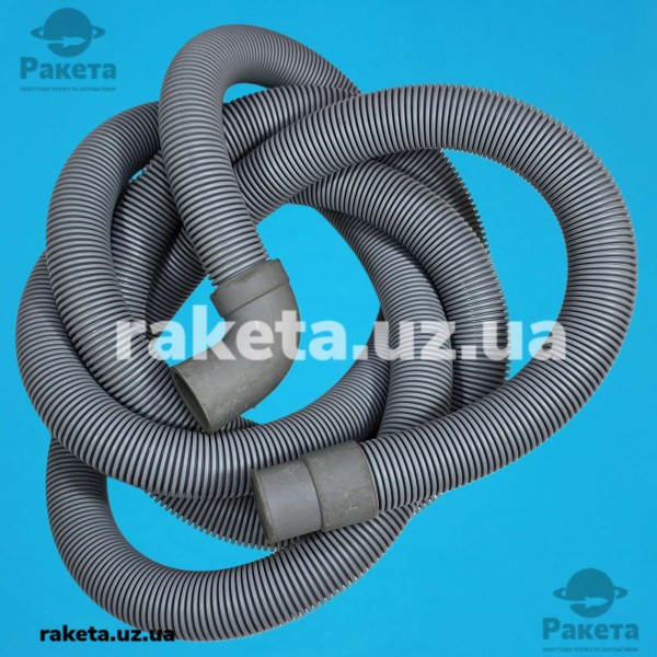 Шланг зливу води для пральної та посудомийної машини 90° L=2500 м 19х22 Шланг зливу води для пральної та посудомийної машини 90° L=2500 м 19х22