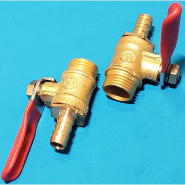 Кран компресора 1/4 мама - штуцер 7 мм