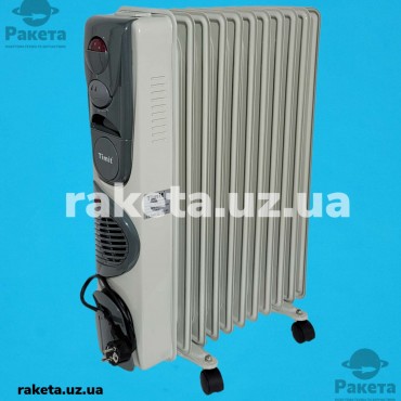 Масляний радіатор TIMIT HOF28F-11 800/1200/2000W 11 ребер, 400 Вт тепловентилятор, термостат, регулювання степені нагріву