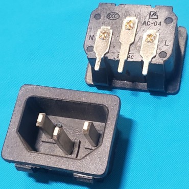 Роз`єм (штекер) мережевий 3 контакти АС-04