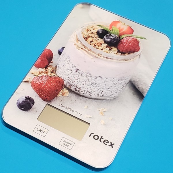Ваги кухонні електронні Rotex RSK14-P Yogurt 5кг точність 1 г LCD дисплей автовідключення