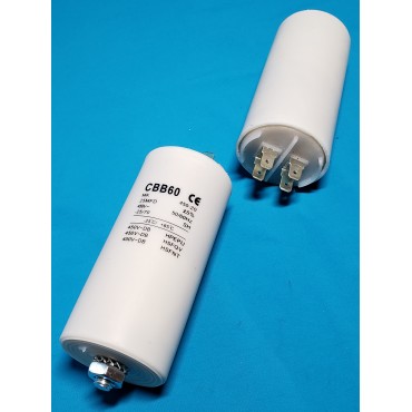 Конденсатор JYUL CBB-60M 25мкф - 450 VAC болт + клеми (40*96 мм) Конденсатор JYUL CBB-60M 25мкф - 450 VAC болт + клеми (40*96 мм)