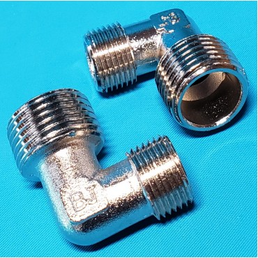 Куточок компресора 1/2-3/8 (16,5*21 мм) хром (1-й клас) 34 грам