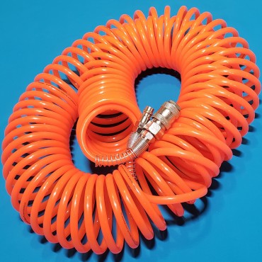 Шланг спіральний з швидкоз`ємним з`єднанням 20м Intertool