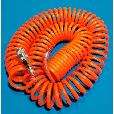 Шланг спіральний з швидкоз`ємним з`єднанням 15м Intertool Шланг спіральний з швидкоз`ємним з`єднанням 15м Intertool